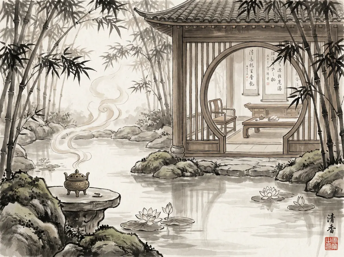 澳门金沙水墨养生阁温泉池与竹林环绕的东方水疗中心